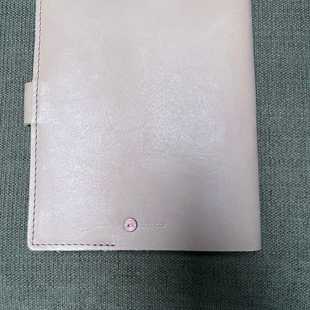 Rustico Refillable Top-Grain Leather Journal Notebook Cover Tan Nude Strap Loop